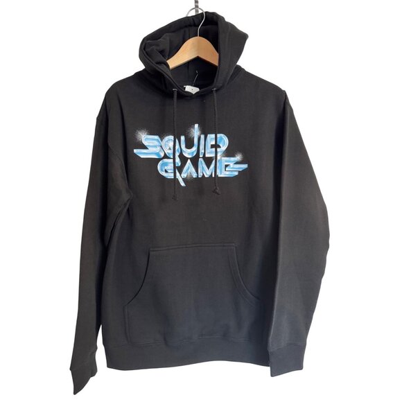 Squid Game Hoodie Size Medium Piggy Bank  Black Pacsun NWT $75 Market Netflix - Picture 1 of 7